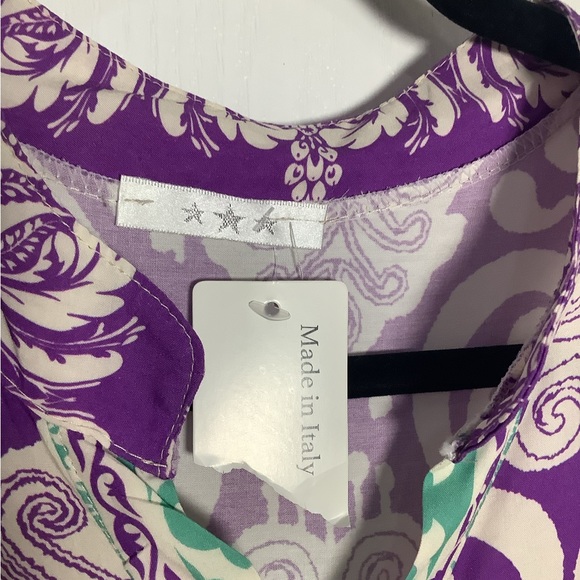 NWT Babydoll boho flowy mini dress made in Italy - Picture 9 of 11